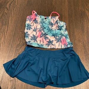Lands End Tropical Kids Tankini - plus size 14